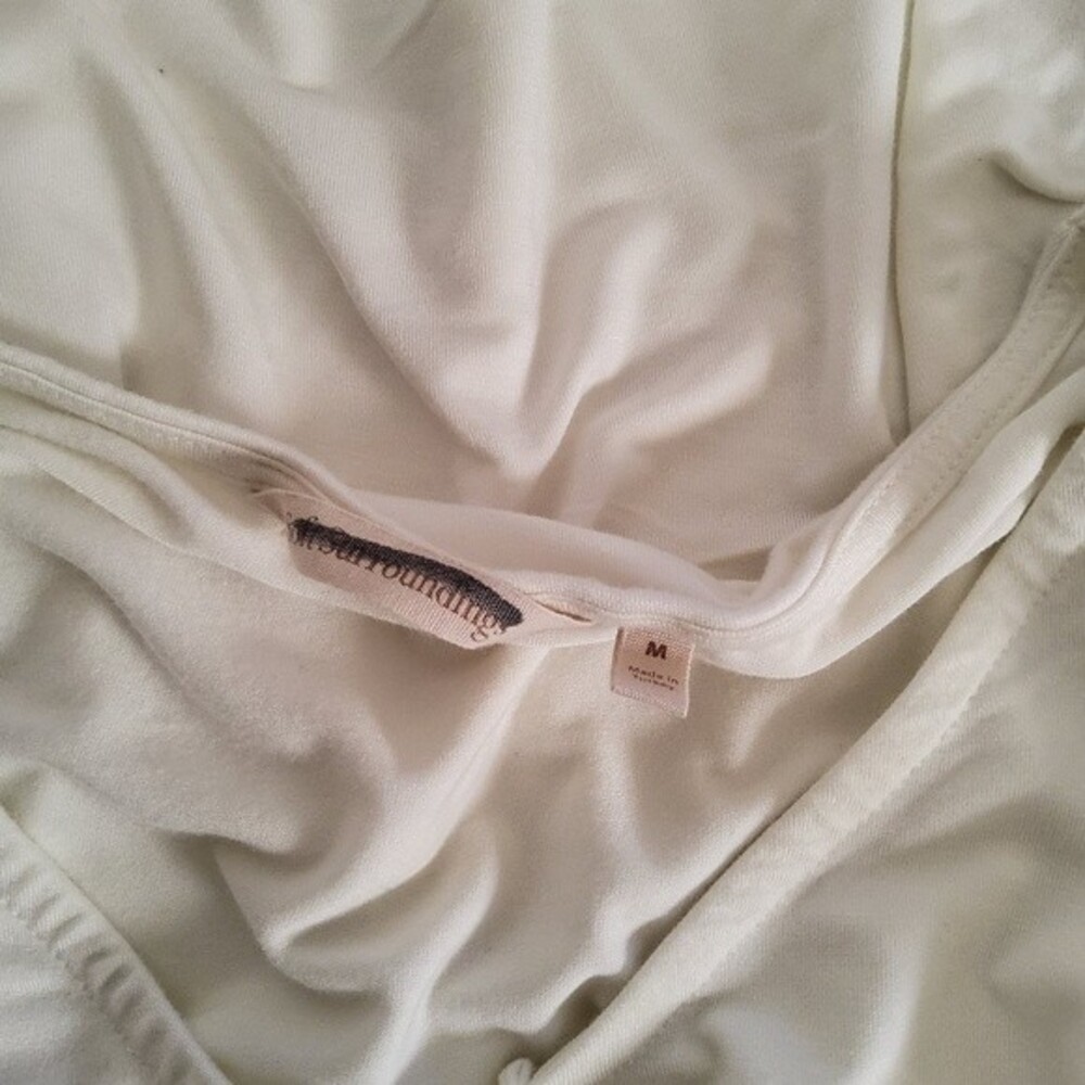 Soft Surroundings Ruched Knit Top M White - Picture 5 of 6